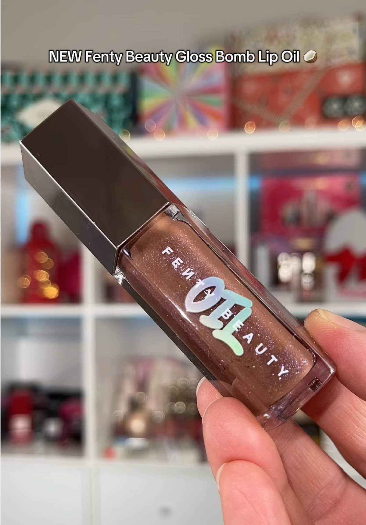 NEW Fenty Beauty Gloss Bomb Lip Oil 🥥 in Rose Amber = HEAVEN✨🤎 Shine so rich, it’s basically jewelry✨  @Fenty Beauty Thank you so much! ❤️  #lipoil #lipgloss #fentybeauty #glossylips #Makeup #fentylipoil  #newmakeup #lipgloss #lipoils #makeuptutorial  #fentyskin