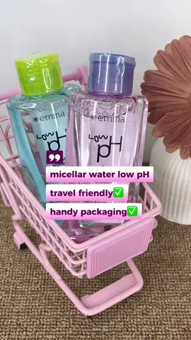 selain ada ukuran gentong, ada ukuran mungil juga loh bestie 😆 #emina #micellarwater #micellarwateremina #lowphcleanser #fyp 