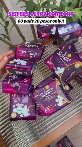 20 pesos lang dito sa tiktok!! #sisters #sistersultracomfortnapkin Disclaimer: Price may vary after the promotion ends.