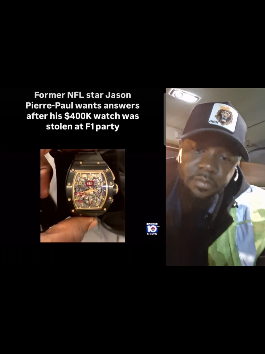 This is why you always put insurance on your jewelry Former #NFL star #JasonPierrePaul wants answers after his #400K watch was stolen at #F1party #foreducationalpurposeonly #noonewasharmedinthemakingofthisvideo #robbery #richardmille 