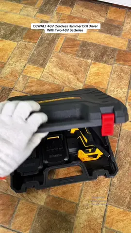 DEWALT 48V Cordless Hammer Drill Driver With Two 48V Batteries#dewalt #hammerdrill #cordlessdrill #tools 