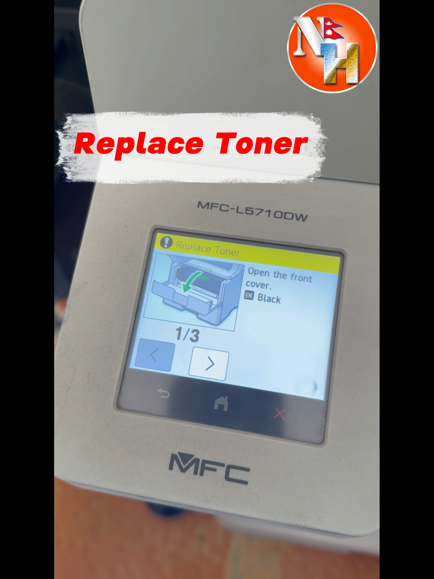 How to reset toner on Brother DCP L2540dw? Toner Low, Toner Ended, Replace Toner #brother #computer
