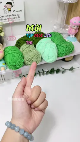 Mới tập móc len tham khảo nho #mainini #review #moclen #crochet #len #tapmoclen #tips 