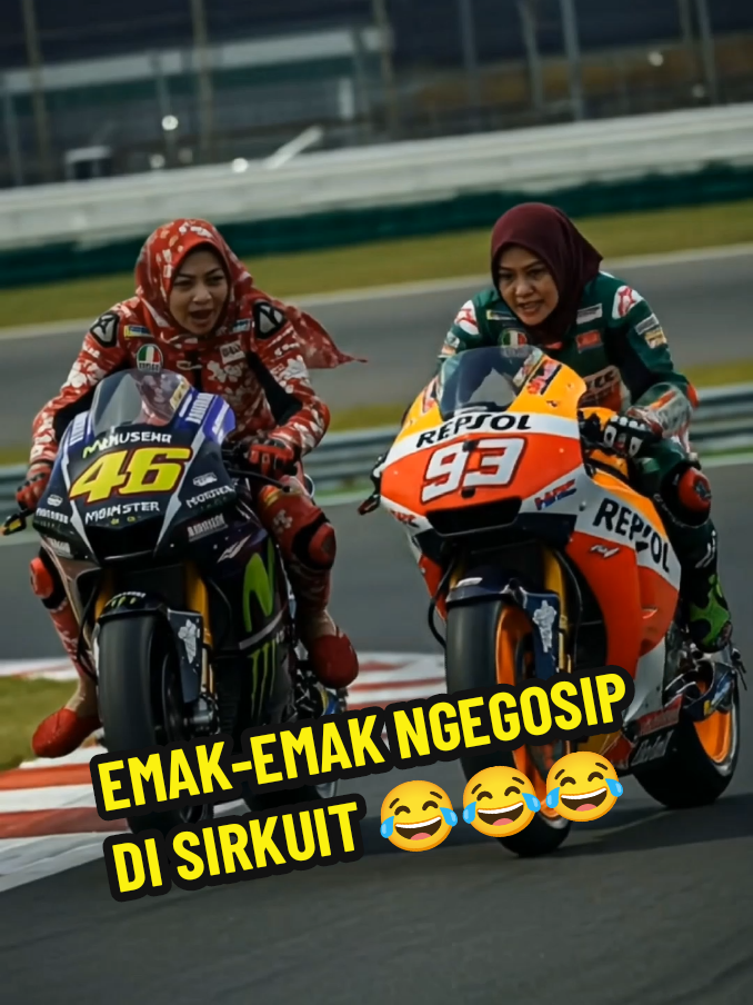 Sempat - sempat nya emak Rosidah sama makmaruis Ngegosip di MotoGP 🤣🤣🤣🤣 #videoai #emak2hits #emakemak #rasterkuatdibumi #fypage #ghibah 