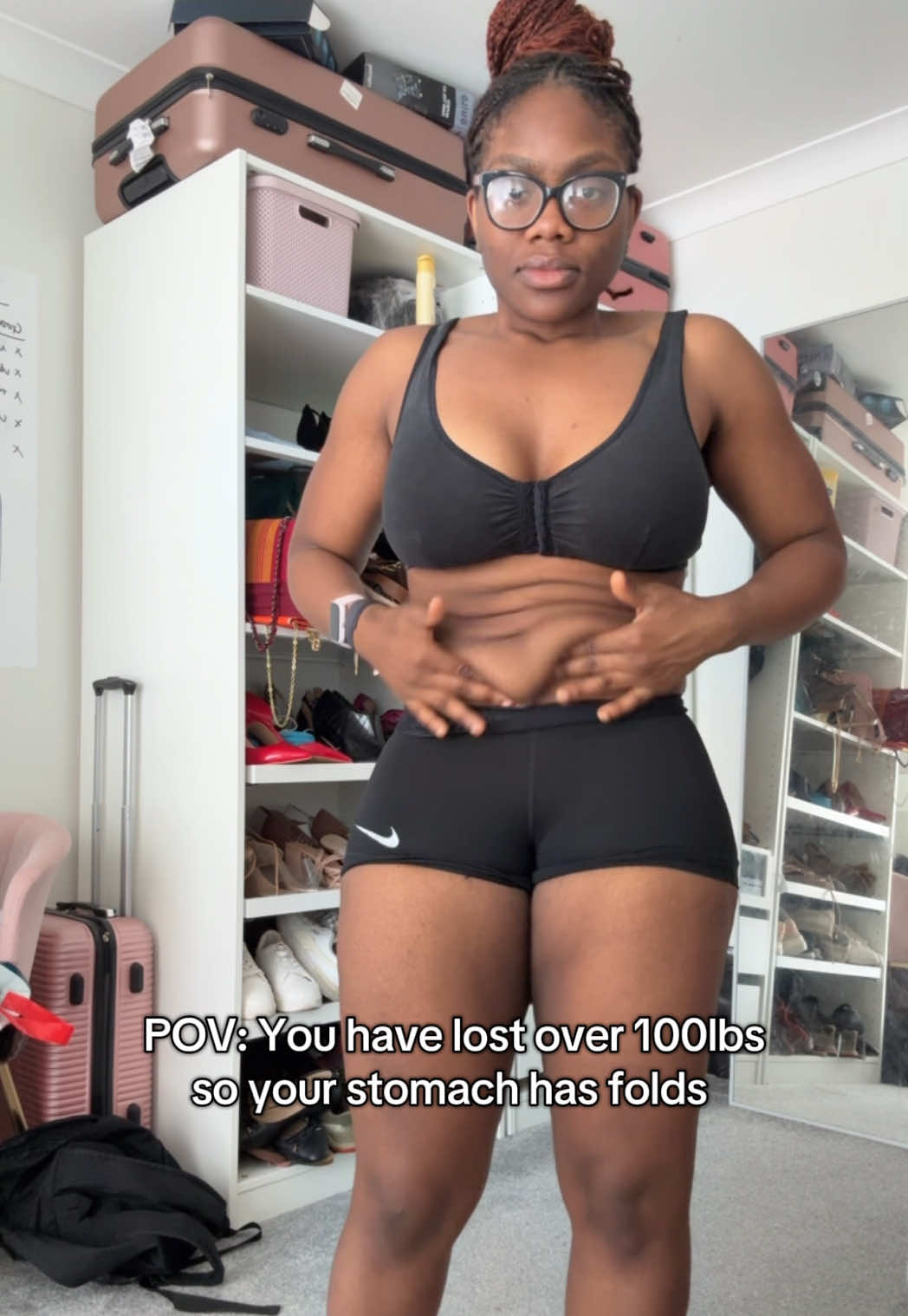 Good morning from me and mine (I am so unserious) #weightlosstransformation #gymhumour #gymmotivation #GymTok #excessskin #SelfCare  #gymgirlsoftiktok #weightlossjouney 