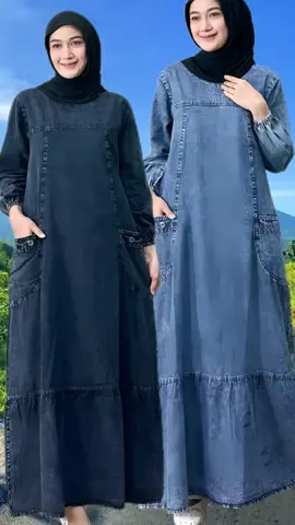 Gamis jeans Susun Bawah Polos lengan panjang non busui aksen logam bertekstur Tersedia dua varian warna LD 100-120 CM PB 135 CM #gamis #gamisjeans #gamiswanita  #gamispromo #gamissusun #gamiskekinian #gamismurah #gamiscantik #gamiskeren 