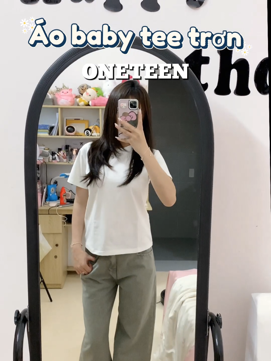 áo thun babytee trơn cotton 4 chiều co giãn#aoxinhhottrend #aothunbabytee #aobabytee #xuhuongtiktok 