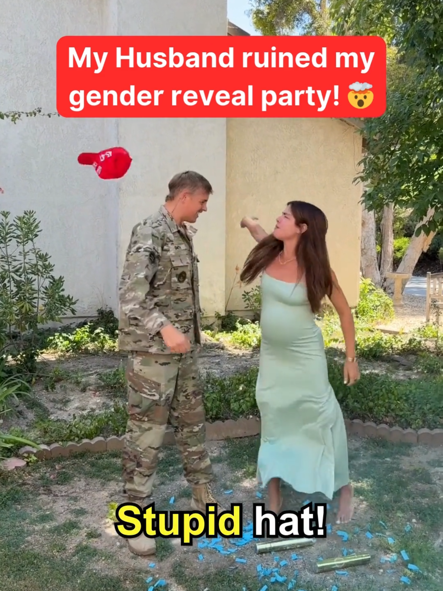 This is our first baby and HE completely ruined it! 😱 #funny #funnyvideo #couple #comedia #couplegoals #pregnancy