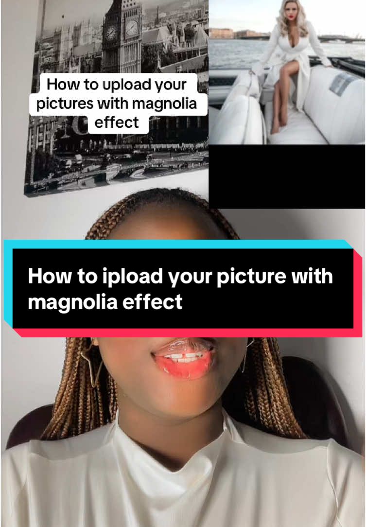 How to upload your pictures with magnolia effect #tiktoktutorials #tiktoktips #creatortips #newontiktok #tiktokbeginners #coach_queenzoe #flourish_oduma 