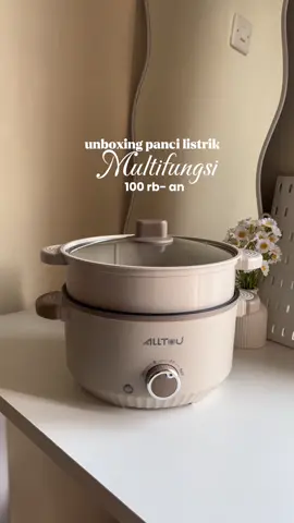 panci listrik warna brown🌝🤎🤍✨ lucuuu bgttt gede jugaa cocok buat anak koss co keranjang kuning sekarang✨ #pancilistrik #pancilistrikserbaguna #panci #anakkost #anakkostcheck #alltou #pengukus #kitchen #dapur #memasak 