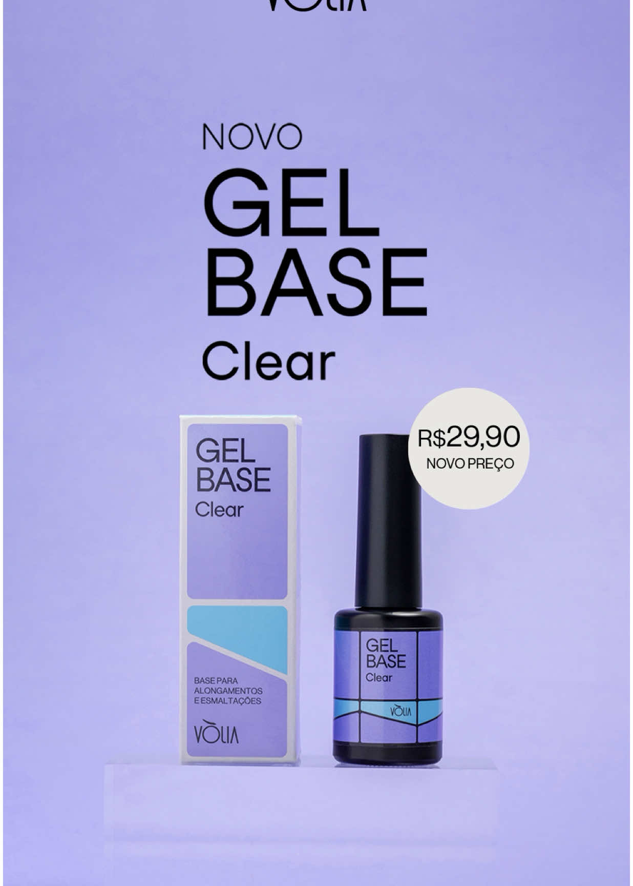 Conheça o novo Gel Base em Frasco da Vòlia: nova identidade, novo preço e mesma qualidade 😍 O Gel Base pioneiro no mercado brasileiro, com mais de 3 milhões de unidades vendidas (somente na versão frasco!) está de volta com várias novidades: - Pincel anatômico com cerdas curtas que facilitam a aplicação. - Novo preço: de R$39,90 por apenas R$29,90 – o melhor custo-benefício do mercado! - Mesma qualidade: viscosidade baixa e mesma aderência que você confia! E o melhor? Estará disponível em todo o Brasil à partir do dia 09/06 😉 💬 Comenta aqui qual o seu lojista Vòlia favorita que não pode deixar de ver essa novidade!
