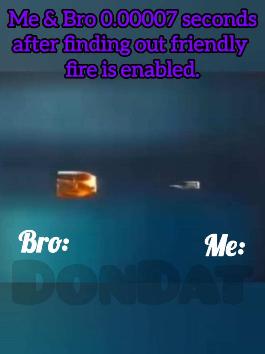 POV Friendly fire enabled Me vs Bro #fyp #gaming #memes #friendlyfire #funny #gamingmemes #blowthisup #share #like