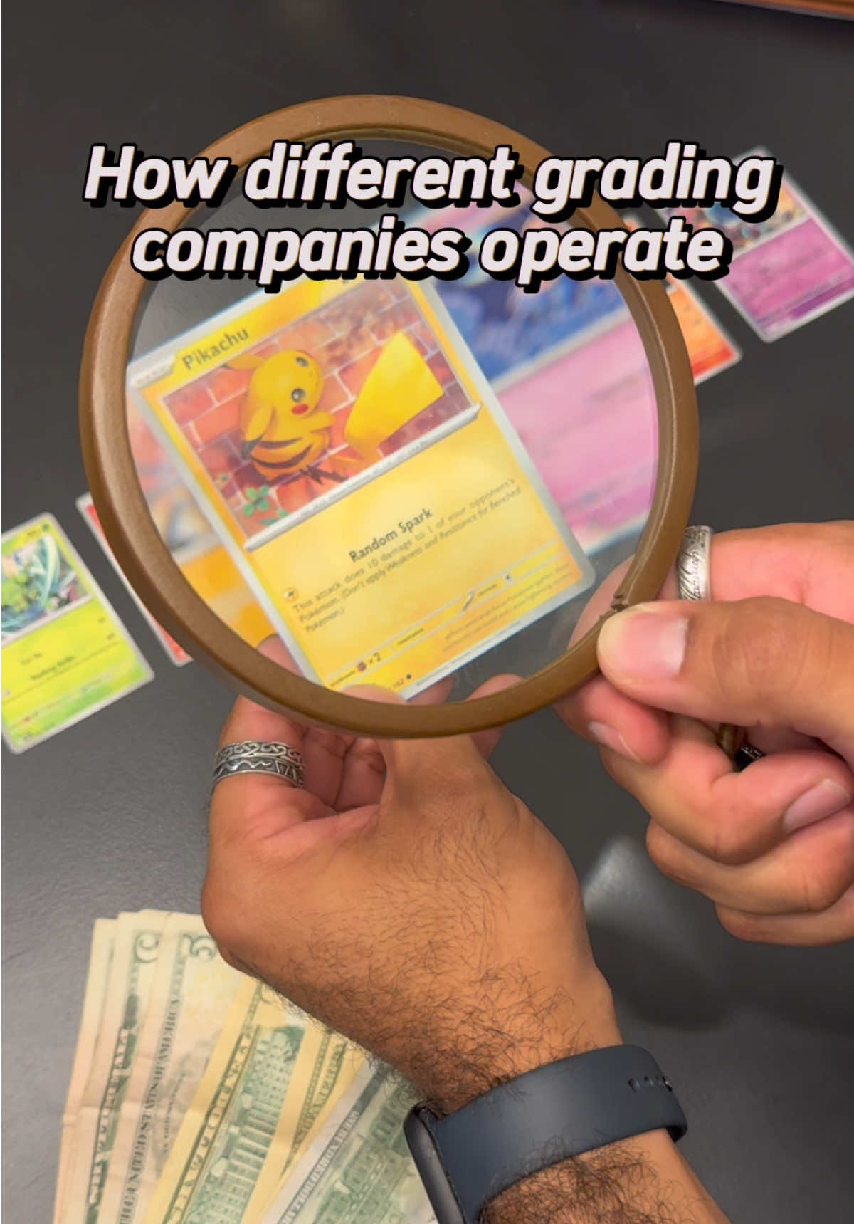 I’m pretty sure this is the grading process… @Rektamo @Playoff 11 #pokemon #pokemontcg #pokemoncards 