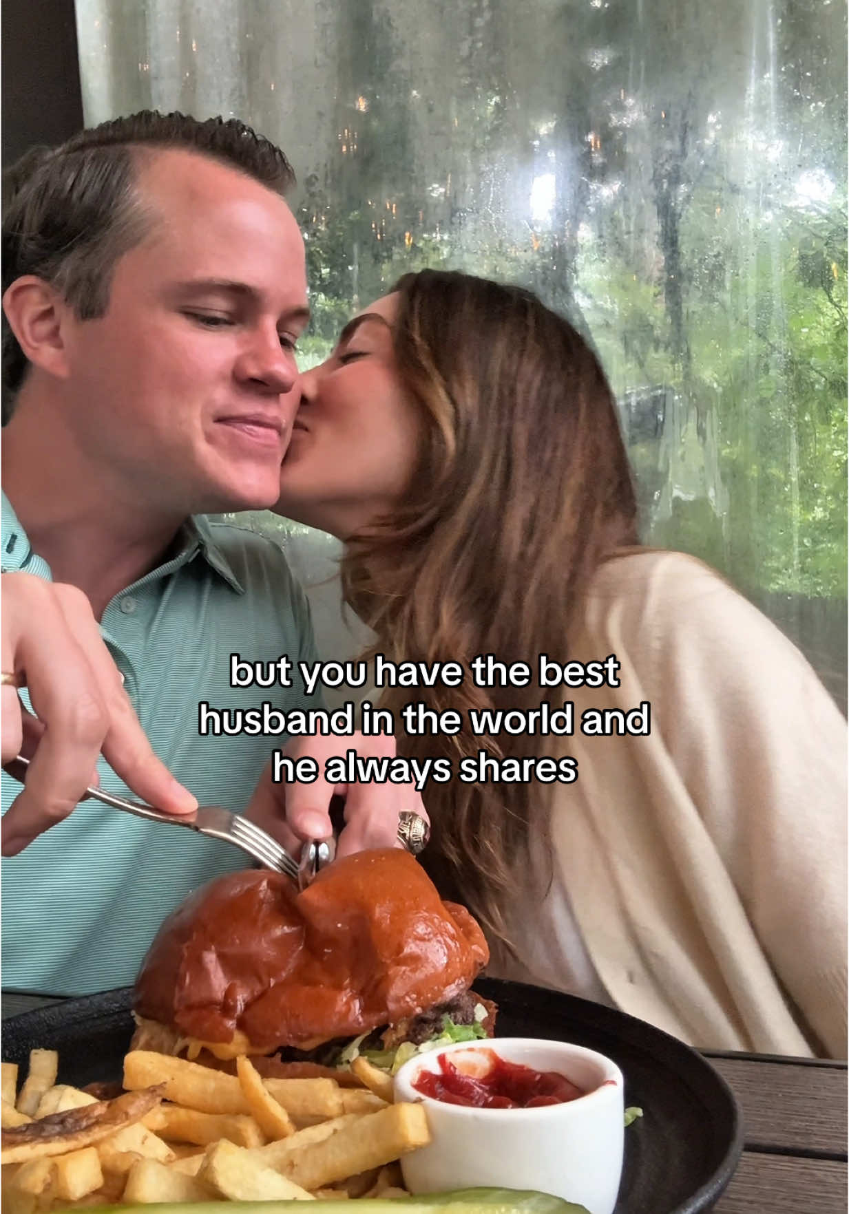 we share everything 🍔 #Love #couple #husband #pookie 