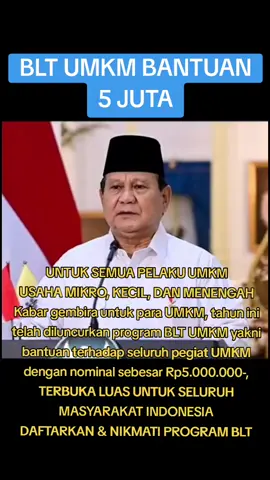 BANTUAN UMKM 2025 Bantuan UMKM cair sebesar 5juta Rupiah bertahap bagi seluruh masyarakat Indonesia daftarkan diri anda sekarang juga semoga masing-masing punya rezeki #bantuan #bantuanpemerintah #umkm #indonesia #bantuansosial