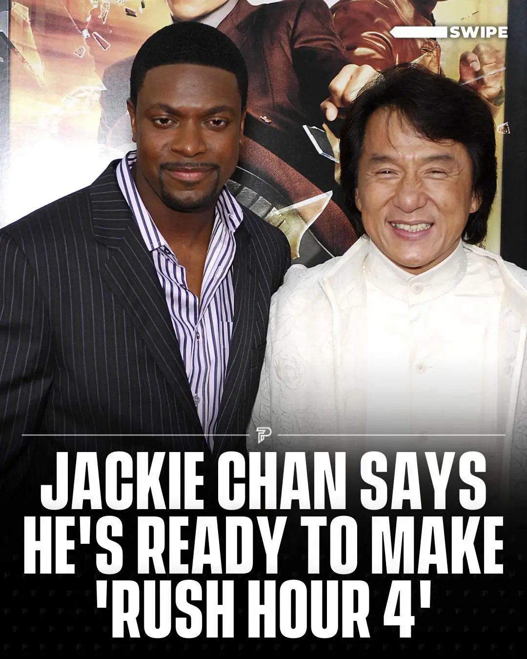 Jackie Chan is urging studios to speed up production on Rush Hour 4. #Pubity #RoadTo18M 