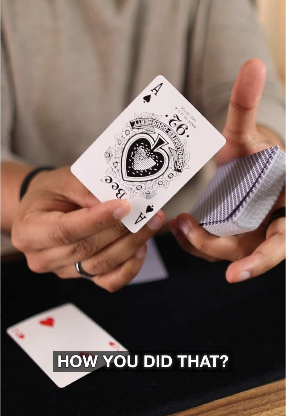 Any card at any location #playingcards #cardtrick #magictrick #cheat #cheater 