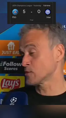 PSG 5 - 0 Inter Milan.  #Psg #parissaintgermain #intermilan #paris #inter #luisenrique #uefachampionsleague #ucla #uclfinal #championsleague #ai #interview #dembele #footballtiktok #shorts #fyp 