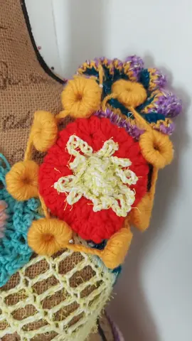 I have no idea what I'm making... This top may not even end up looking like this when it's done.💙🌻💙 #crochet #dailycrochet 