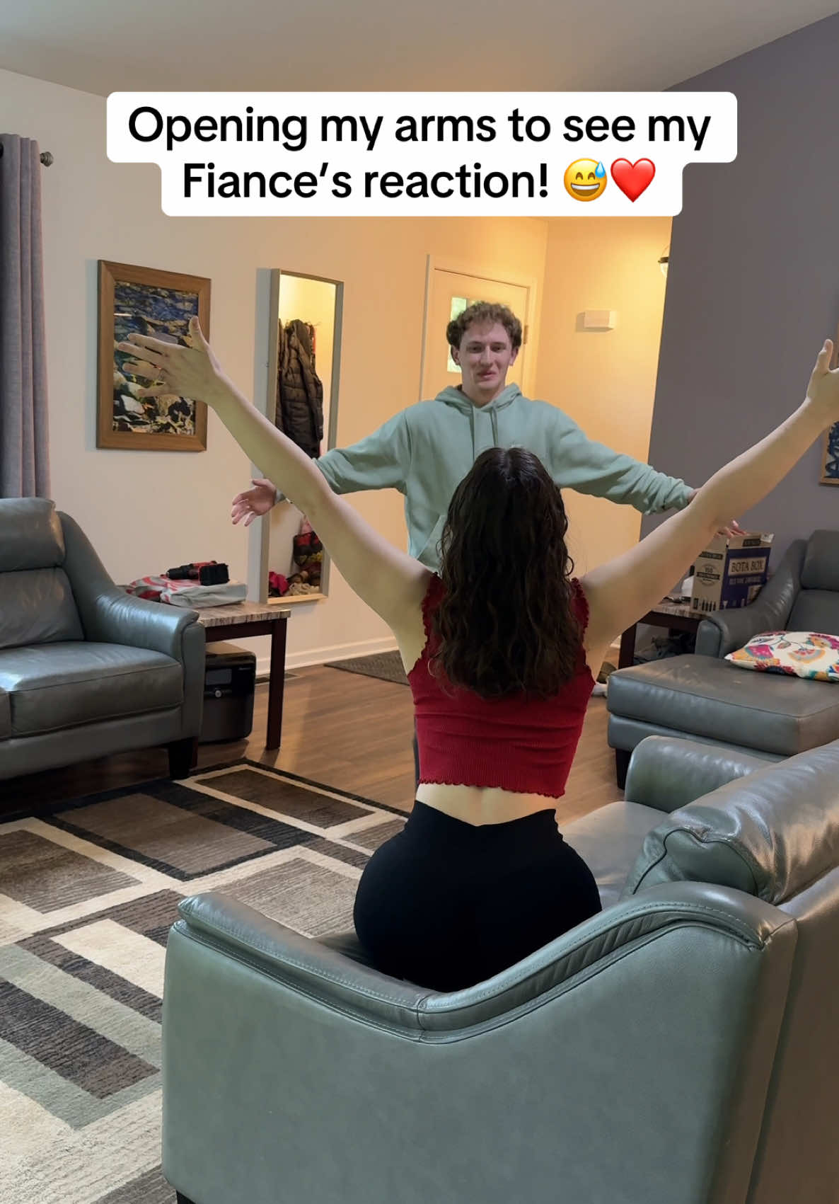 His reaction… 😍 #couple #relationships #couplegoals #reaction #fyp #lukeandalexis 