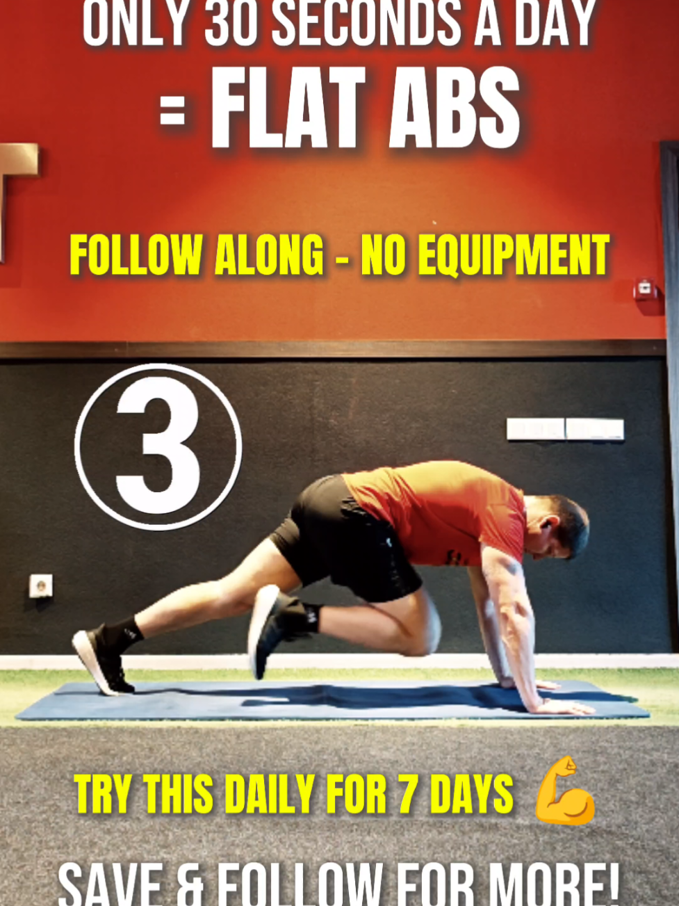 Can you do this for 7 days straight? 💬 Comment “Day 1” if you're in! . #absworkout #flatstomach #homeworkout #fitnesschallenge   #fit  #workoutathome