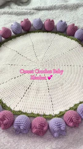 my 2nd baby blanket ever! it’s so pretty 🙂‍↔️ #fyp #crochet #babyblanket #flowerblanket #bouquet #flowers #tulips #pink #purple #DIY #self #handmade 