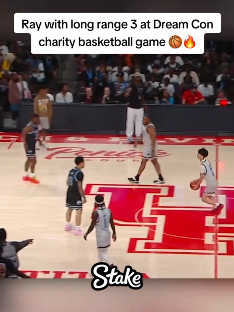 Ray with long range 3 at Dream Con charity basketball game 🏀🔥 #rayasianboy #fyp 