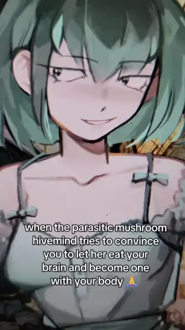 just like don't take it too seriously you know hehe, just try and relax and maybe even enjoy it maybe? 😊 the characters are from my upcoming toxic yuri visual novel with a creepy mushroom girl, her love, like poison! you can wishlist it on steam now 🙏 🙏 🙏  #yuri #himejoshi #sapphic #visualnovel #toxicyuri #mushroomgirl 