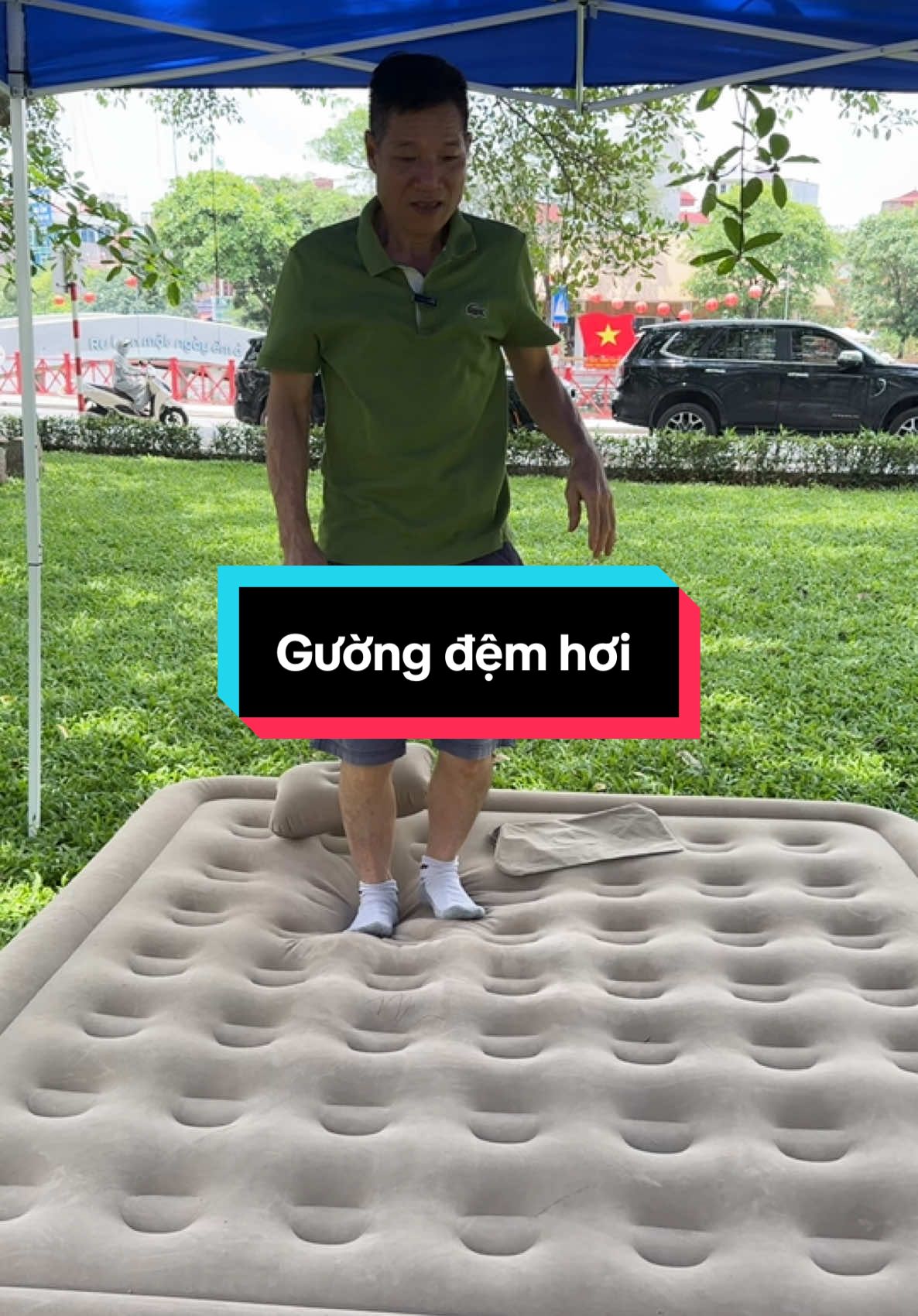 Gường đệm hơi tự bơm , đệm hơi tự bơm #demhoitubomsachdidulich #guonghoididong #xuhuong #thinhhanh 
