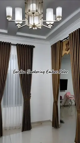 Gorden smokering embos Polos Tinggi 2,5 meter dan 3 meter Kain disperse Tali disetiap gorden #Guncang66 #gorden #gordenpintu #gordenjendela #gordenkantor #gordenminimalis #premium #elegant #kekinian #trending 