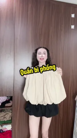 Quần bí phồng cạp cao, #huemay #quandui #quanduibi #quanbi #quanshort 