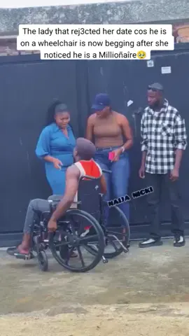 The lady that rej3cted her date cos he is on a wheelchair,#creatorsearchinsights #naijanicki #blindate #ghanatiktok🇬🇭 #nigeriatiktokers🇳🇬🇨🇦fyp