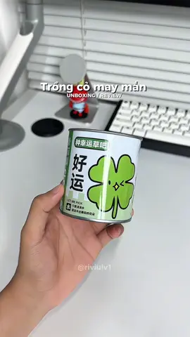 Trồng cỏ may mắn #riviulv1 #xuhuong #unboxing #bokittrongcay #kittrongcay #trongcaymini #comayman #co4la 