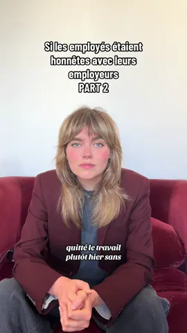 Si les employés étaient honnêtes avec leurs employeurs partie 2  #humour #employees #work #travail #sketch 