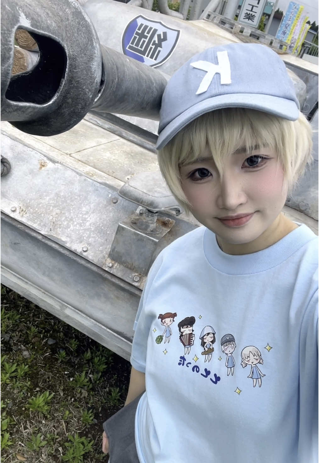 ひぬま夏海マラソン2025.6.1🏃‍♂️ 日照プラントさんで応援しました📣 今年はお姉ちゃんと継続併せ🩵 日照戦車さんの3凸(Ⅲ号突撃砲Ｇ型)可愛いのでみてね❕ #girlsundpanzer  ##継続高校 #ガルパン  #cosplay  #コスプレ  #戦車  #tank  #日照プラント  #日照戦車 