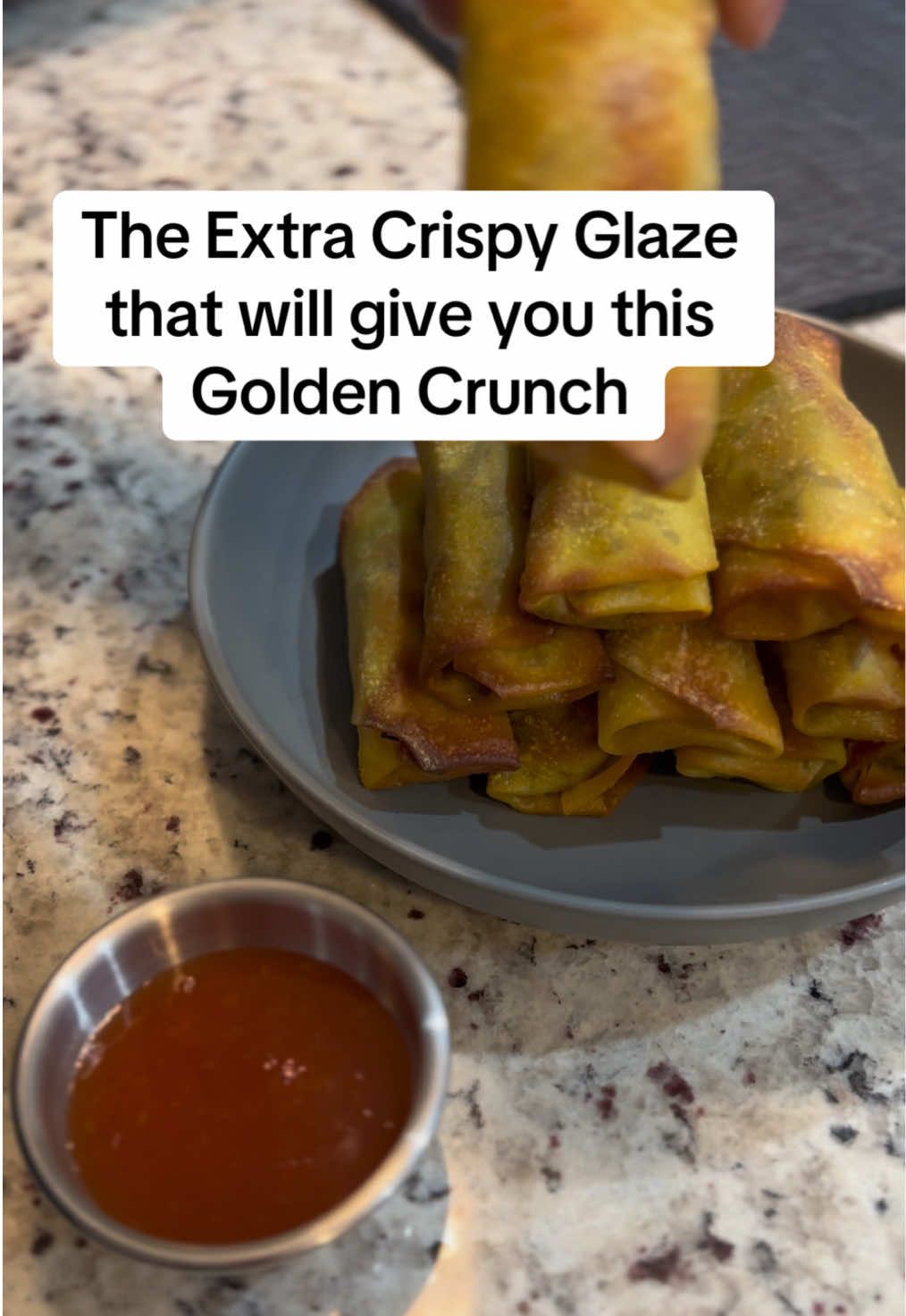Golden Wrapper Glaze  Ingredients: 	•	1/4 cup avocado oil 	•	1 tsp ground turmeric 	•	1/4 tsp maple syrup and a few drops of soy coconut aminos Instructions: 	1.	Mix well until fully emulsified. 	2.	Brush lightly over each egg roll right before air frying. 	3.	Flip and brush the other side halfway through cooking. 	4.	Optional: Brush again right after air frying for an extra glossy finish before plating or photographing. Are lumpia wrappers vegan? It depends on the brand — but most traditional lumpia wrappers are not vegan by default. Here’s a breakdown: ⸻ What Lumpia Wrappers Typically Contain: 	•	Flour (usually wheat) 	•	Water 	•	Salt 	•	Eggs (often included in traditional Filipino-style lumpia wrappers for flexibility and browning) So if it says “spring roll wrappers” but is specifically labeled for lumpia, check the ingredient list carefully for egg. ⸻ What to Look for: 	•	Look for “spring roll wrappers” or “rice paper wrappers” instead of “lumpia wrappers” for vegan options. 	•	Brands like Twin Marquis, Nasoya, or Wei-Chuan sometimes offer egg-free wrappers — but still double-check. 	•	If you see “vegan” or “egg-free” specifically listed on the package, you’re good to go. ⸻ Pro Tip: If you want a thin, crisp result like lumpia: 	•	Choose ultra-thin spring roll wrappers (NOT rice paper). 	•	Rice paper tends to give a chewier texture, while spring roll wrappers crisp up beautifully in the air fryer. #VeganEggRolls   #VeganTikTok   #AirFryerRecipes   #GoldenCrispy   #VeganAsianRecipes   #LumpiaHack   #VeganLumpia   #VeganWrappers   #VeganHacks   #PlantBasedRecipes   #TikTokFoodie   #CrispyPerfection   #EasyVeganMeals   #FilipinoFoodVegan   #AirFryerVegan   #CrunchyGoodness   #VeganSnackIdeas   #VeganGlazeHack   #WhatVegansEat   #fyp 