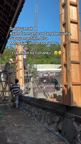 Sabar ya nak, insya Alloh rumah kita sebentar lagi jadi 🤲🏻🥰 #bangunrumah #rumahidaman #rumahimpian #rumahminimalis #inspirasirumah 