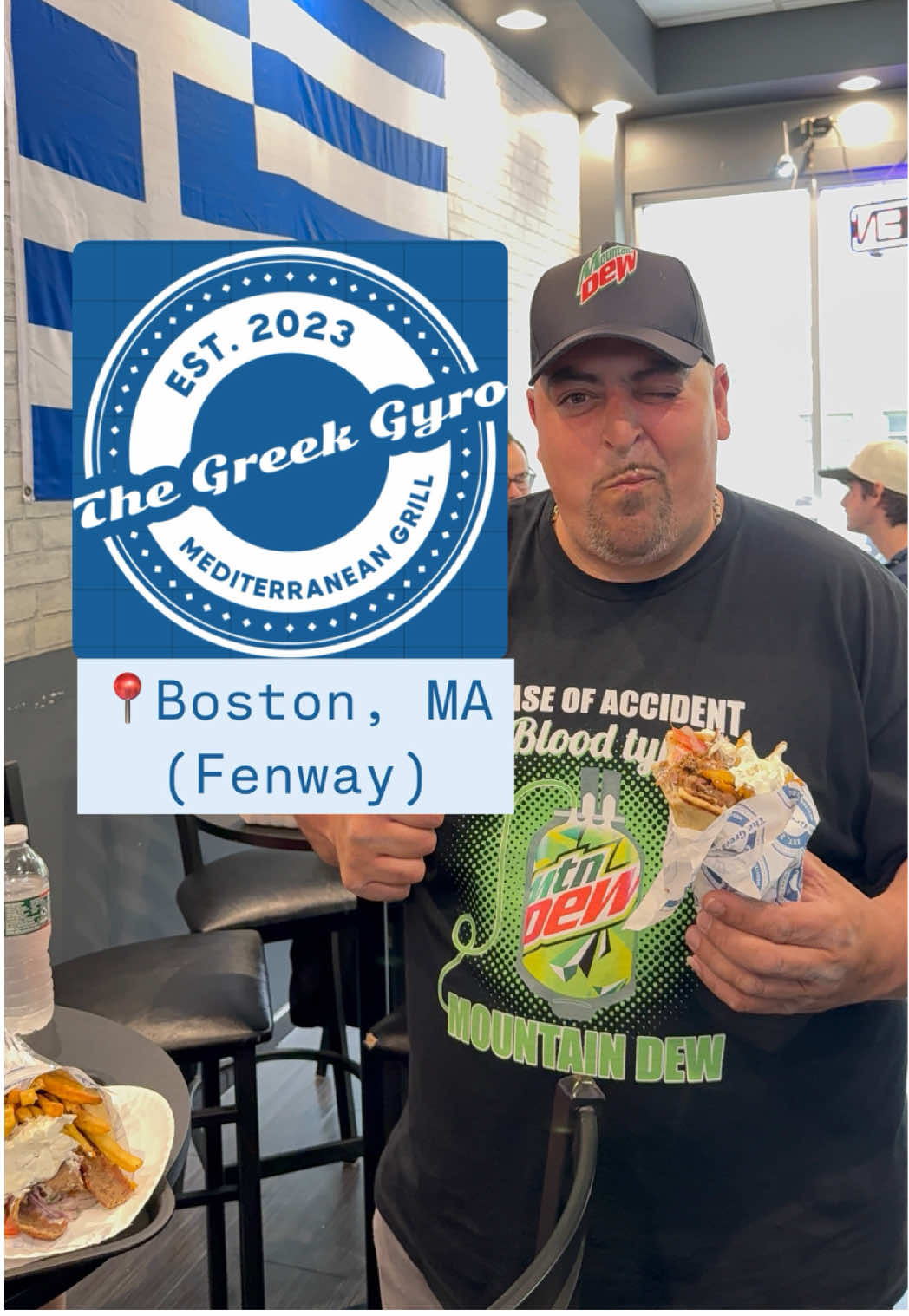 Took Big Frank to try some of the best gyros in Boston. The Greek Gyro by Fenway. Great place. Fat Gyros. #fyp #foryou #mountaindew #thegreekgyro #comedy #fenway #wdyets #bigfrank #boston #bostonfood #foodiesofboston #bostonfoodies #FoodTok #greek 