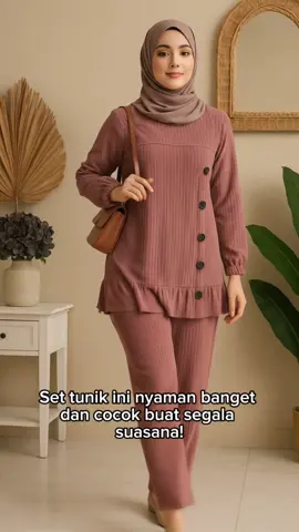 Tampil anggun & nyaman dalam satu outfit! Set tunik ini cocok banget buat ke kantor, hangout, atau konten OOTD kamu 😍 Busui friendly, bahan adem, dan pastinya modis banget! Klik link-nya sekarang sebelum kehabisan 💕👇 #TunikCantik #SetelanHijab #OOTDHijab #BusuiFriendly #TunikModis #HijabFashion #OutfitHarian #LookbookHijab #AfiliasiTikTok #TikTokFashion #HijabChic #ootdkece 