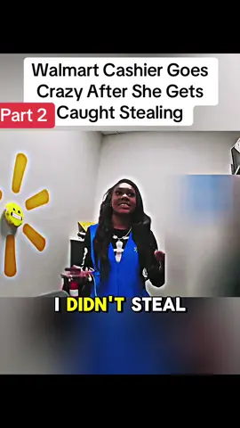 Walmart Cashier Goes Crazy After She Gets Caught Stealing, part 2#cops #copsoftiktok #bodycam #policeofficer #police 
