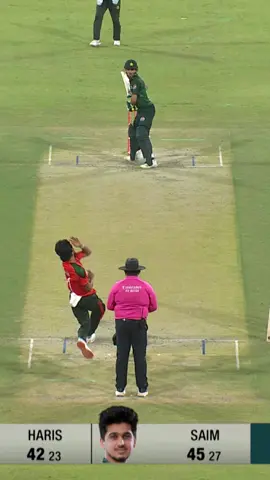 SIX and a FOUR! Mohammad Haris brings up his 5️⃣0️⃣ in style! 💥👏 #PAKvBAN | #ClashOfGreen