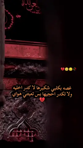 غصه بكلبي شكبرها لا كدر اخليه ولا تكدر احجيها بس تعبتني هواي 💔#عبيس💸 #fyp 