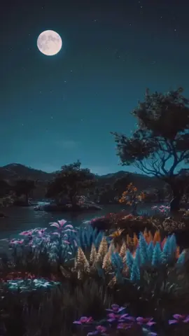 #night #moonlight #dream #surreal #mystery #nature #lake #garden #serenity #calm #ethereal #dreamscape #nightaesthetic #darkaesthetic #fypシ゚viral🖤tiktok 