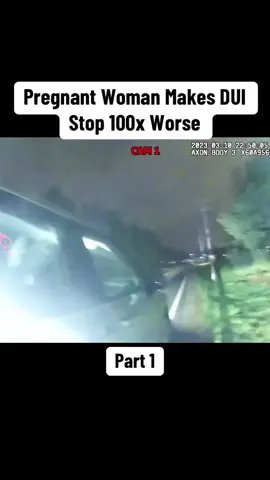 Pregnant Woman Makes DUI Stop 100x Worse Part 1 #cops #copsoftiktok #police #policeofficer #bodycam #crime #truecrime #truestory #foryou #fyp 