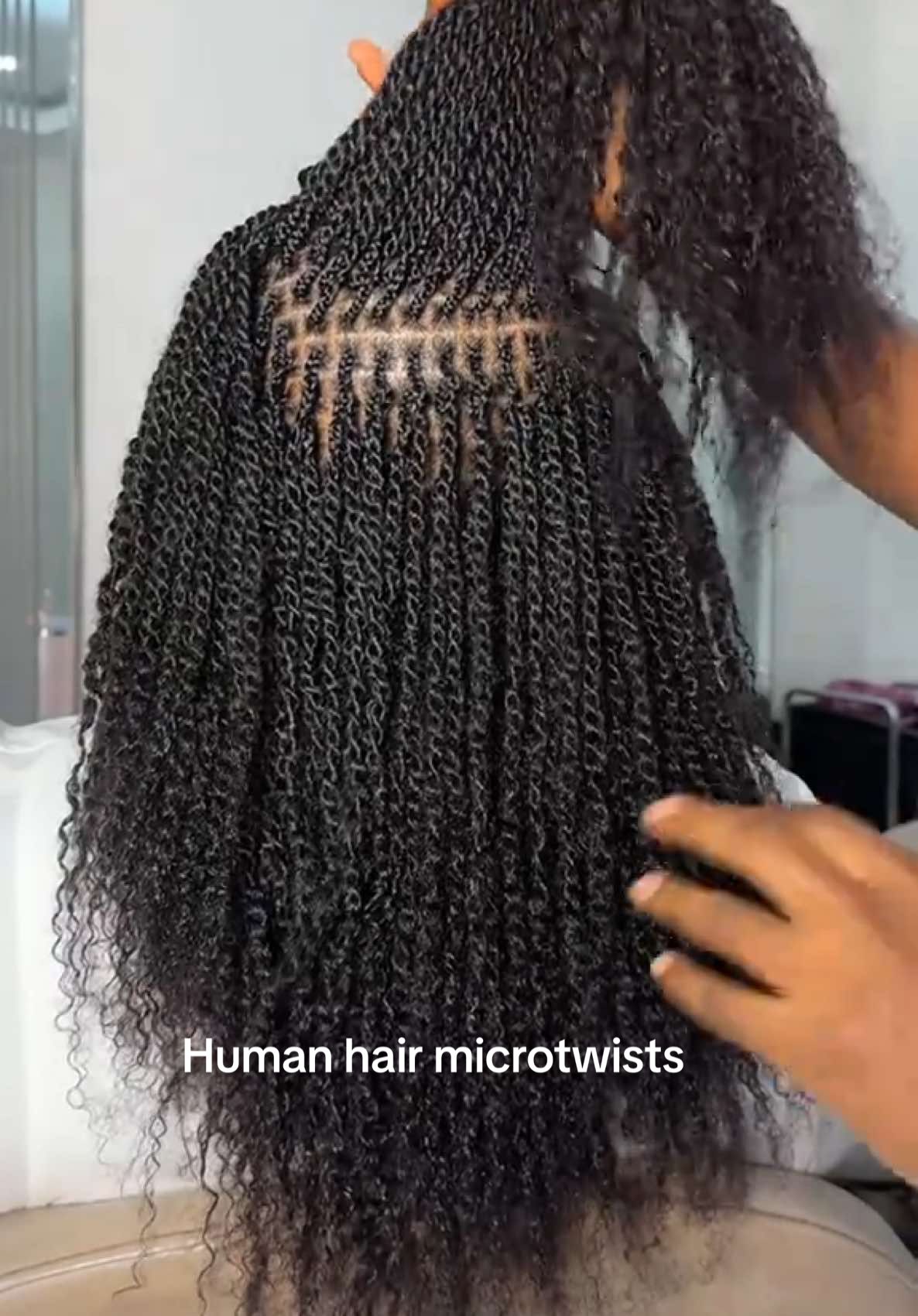 Me and human hair microtwists? A lforever love story. Used 6 packs of the Afro kinky bulk hair in 16” from @bllhair #microtwists #microtwiststyles #microlocs #starterlocs #fyp