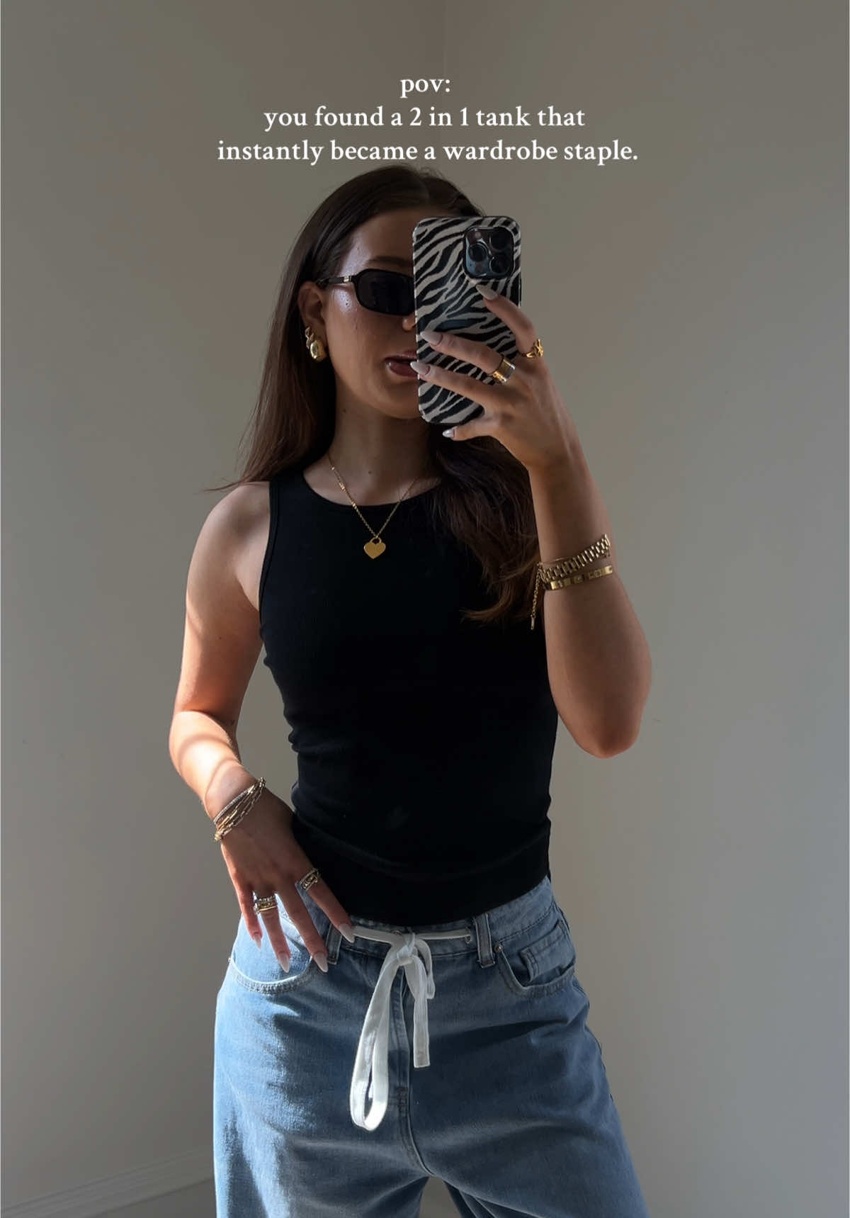 we love a reliable basic 👏 under my “inspired by: skims” list #amazonfinds #amazonfashion #tanktop #reversible #basics 