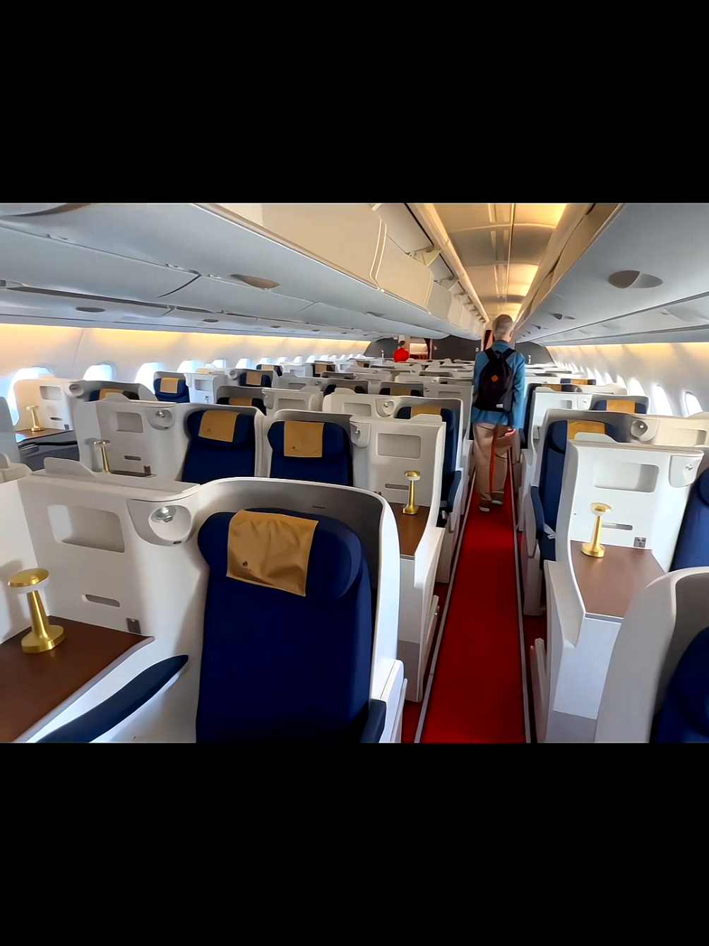 Inside the new global airline's Airbus A380 business class.