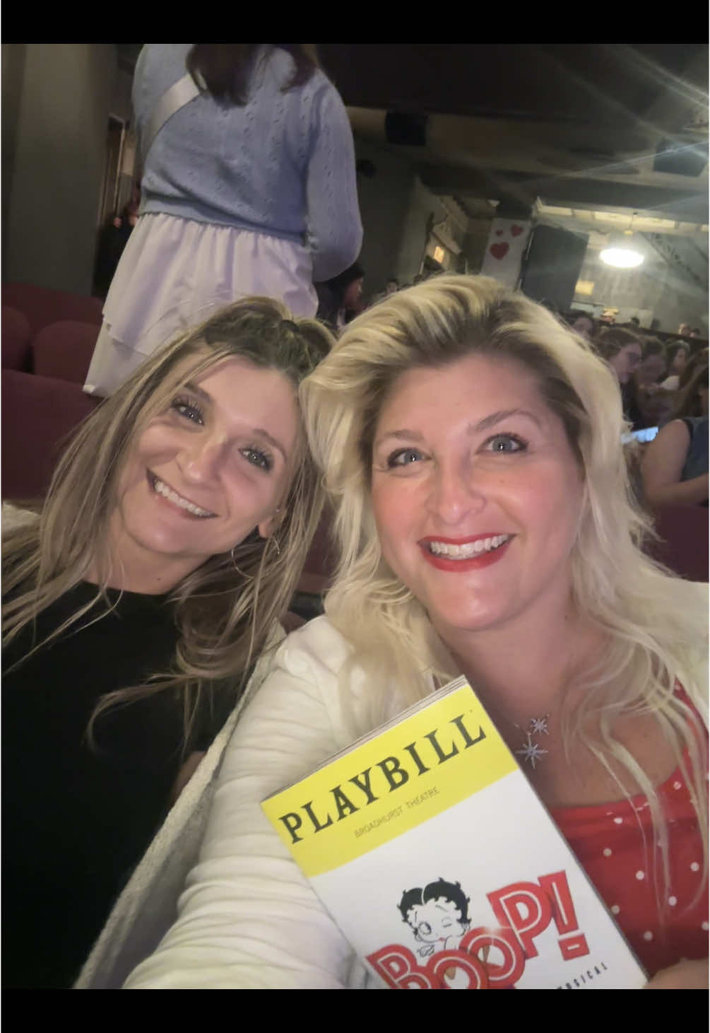 WINNER WINNER! Another lotto win with my sister, sitting right orchestra, 5th row! @Boop! The Musical was so much fun! Jasmine Amy Rogers is a perfect Betty, and hysterical! Standing ovation for her 11 o clock number- go see this show!! #winnerwinner #broadway #boop #boopthemusical #bettyboop #nyc #ilovebroadway #jasmineamyrogers #faithprince #musicals #ilovenyc #tonyawards #fyp #foryoupage #sisters 