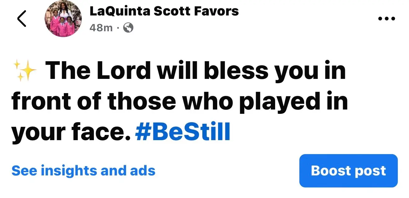 📍Exodus 14:14(KJV) 14 The Lord shall fight for you, and ye shall hold your peace. 📍Psalm 23:5(KJV) 5 Thou preparest a table before me in the presence of mine enemies: thou anointest my head with oil; my cup runneth over. 📍Psalm 46:10(KJV) 10 Be still, and know that I am God: I will be exalted among the heathen, I will be exalted in the earth.