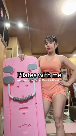 Pilates with me with pilates board. 🩷
